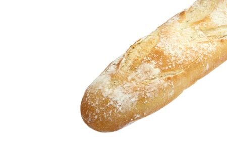 Loaf baked artisan white backgroundの写真素材