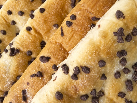 Delicious sugar Cokes with black chocolate chips