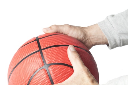 Ball basketball in the first plane with the white bottomの写真素材