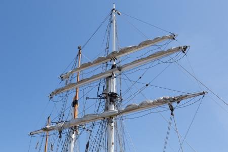 Old sail ship restored to navigationの写真素材