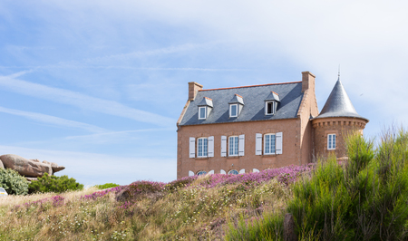 Beautiful house in french brittany typicalのeditorial素材