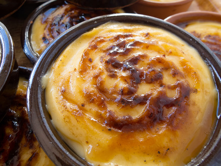 Creme Brulee is typical dessert for the land of Cataloniaの写真素材