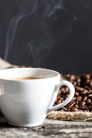 Delicious natural freshly ground coffee and aromaticの写真素材