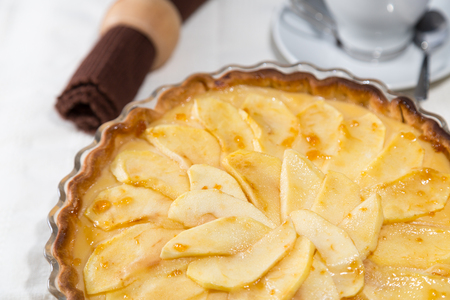 Homemade apple pie at the touch of cinnamonの写真素材