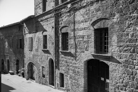 Views of the typical streets of the Town of San Gimignanoの写真素材