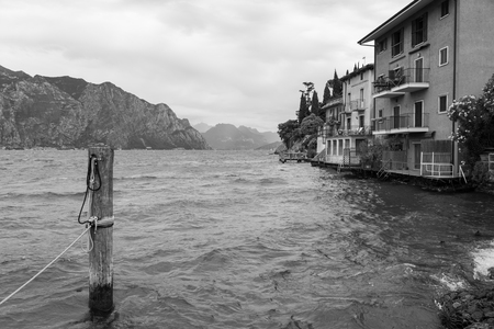 Riva del Garda view at the lake, Italyの写真素材