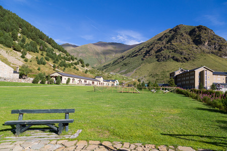 Nuria Valley, in the Catalan Pyrenees, Spainの写真素材