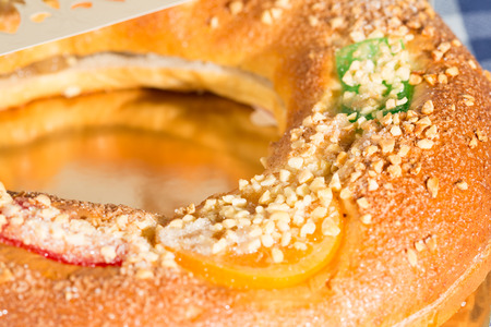 Kings cake on the table to celebrate kingsの写真素材