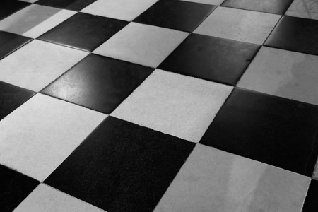 I usually old black and white checkeredの写真素材