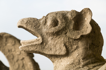 One of Notre Dame s well known chimera statues, Paris Franceの写真素材