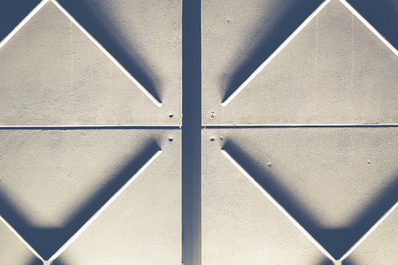 Forms in the night lights and shadows in Barcelonaの写真素材