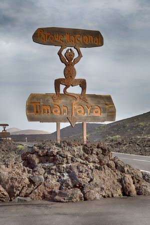 Mountains of Fire, in the Parque Nacional de Timanfaya, in Lanzarote, Spainの写真素材
