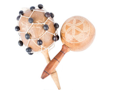 Maracas you make to hand with white bottomの写真素材