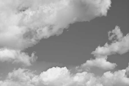 sky and clouds in black and white versionの写真素材