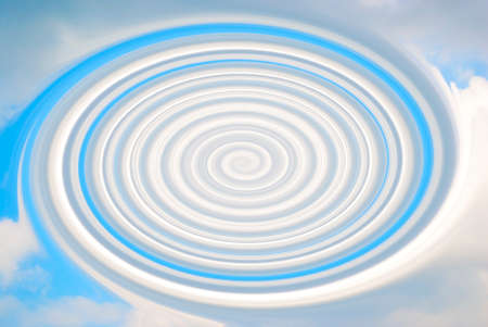 twisted into a spiral of cloudsの写真素材