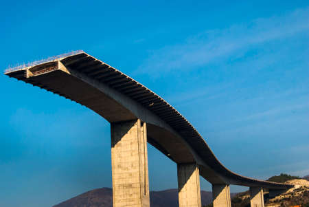 highway overpass under constructionの写真素材