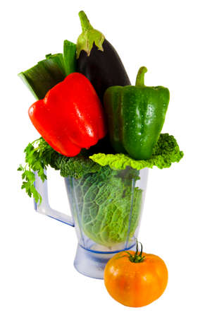 vegetables in a blender symbolize a healthy lifestyle and healthy eatingの写真素材