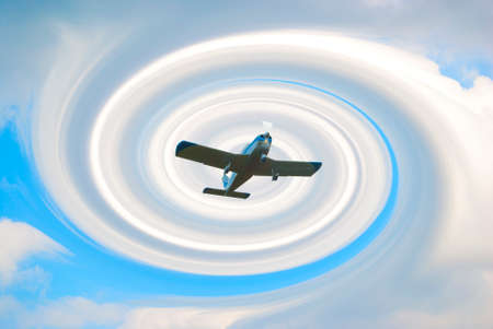twisted into a spiral of cloudsの写真素材