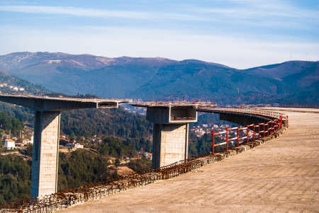 highway overpass under constructionの写真素材