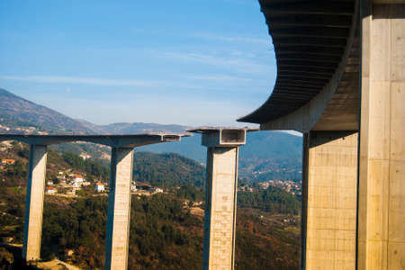 highway overpass under constructionの写真素材