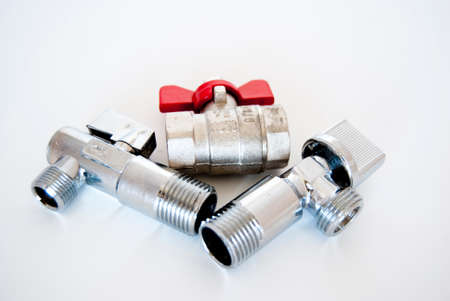 This valve can be used to connect home appliances to the water supplyの写真素材