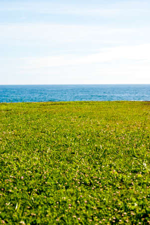 Apparent horizon - the line on which the sky appears in contact with the Earth's surface.の写真素材