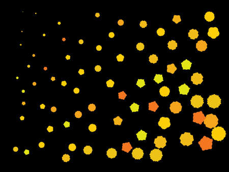 Abstract gold crackers for holidays. Fashionable element of your design. Vector illustration poster. Gold trendy modern elegant background for anniversary, birthday celebrate or other festive event.のイラスト素材