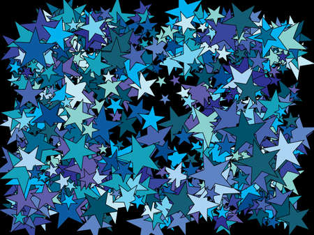 Abstract blue stars for holidays. Geometric glitter design s elements. Vector illustration space. Blue trendy modern elegant background for anniversary, birthday celebrate or other festive event.のイラスト素材