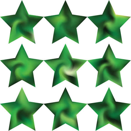 Collection of pentagram smooth backgrounds. Trendy soft color pastel. Neon style of 90th, 80th....
