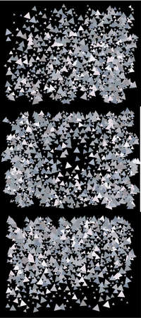 Luxury festive abstract triangles. Vector illustration. Random design elements. Silver bright modern...