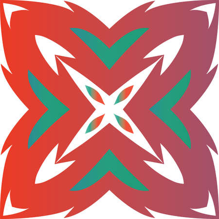 Decorative color ceramic talavera tiles. Bathroom design. Vector seamless pattern frame. Red folk ethnic ornament for print, web background, surface texture, towels, pillows, wallpaper.のイラスト素材