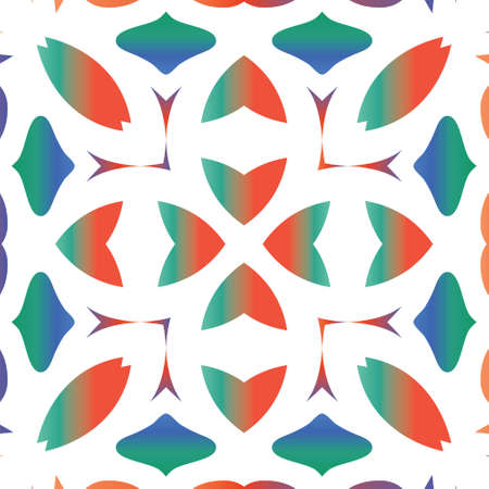 Antique talavera tiles patchwork. Modern design. Vector seamless pattern illustration. Red mexican ornamental  decor for bags, smartphone cases, T-shirts, linens or scrapbooking.のイラスト素材