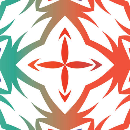 Ornamental talavera mexico tiles decor. Universal design. Vector seamless pattern template. Red gorgeous flower folk print for linens, smartphone cases, scrapbooking, bags or T-shirts.のイラスト素材