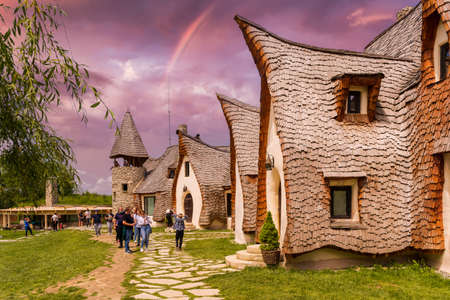 Resembling a gnome village, 'The Clay Castle of the Valley of Fairies' has been made only with natural materials and not a lick of modern paint or vanish.のeditorial素材