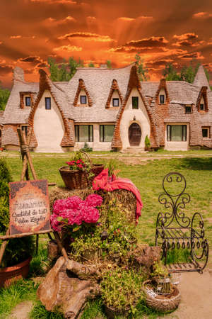 Resembling a gnome village, 'The Clay Castle of the Valley of Fairies' has been made only with natural materials and not a lick of modern paint or vanish.のeditorial素材