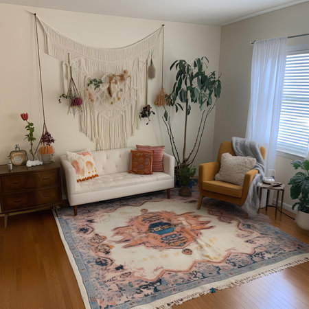 Living room interior in a modern house - living room with sofa and armchairの素材