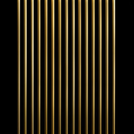 Gold metal bars on a black backgroundの素材