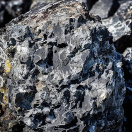 Close up of a stone on the coastの素材