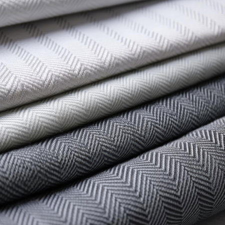 closeup of a pile of grey checkered tableclothsの素材