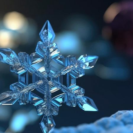 A snowflake representation - 3D renderingの素材