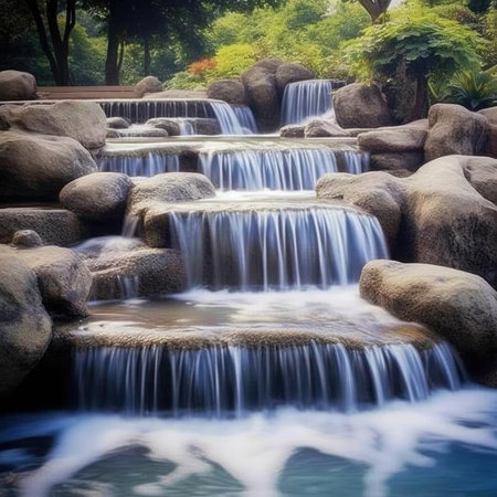 Waterfall in the tropical forest - beautiful natural landscapeの素材