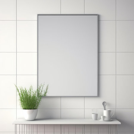 Empty poster frame in modern interior backgroundの素材