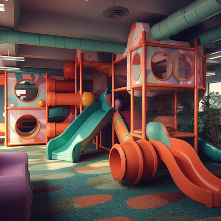 Children's playground in a children's amusement parkの素材