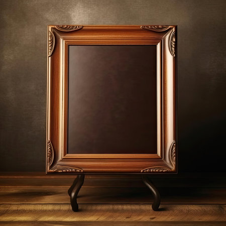 Blank screen in stylish digital photo frameの素材