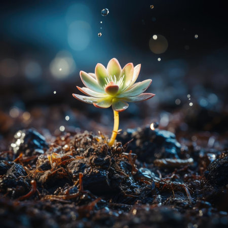 Blue light for indoor plant growth and decorの素材