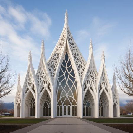 Unique architecture with fisheye lens and polarizing filterの素材