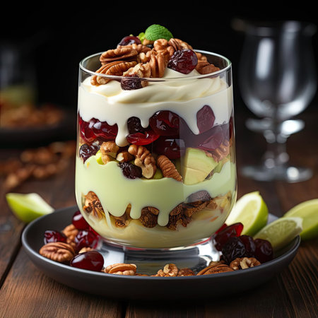 Homemade Matcha granola with nuts and seedsの素材