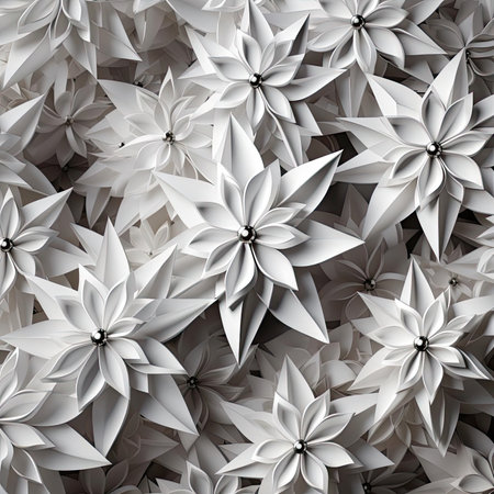 Dazzling Islamic-inspired Arabesque background in silver and whiteの素材