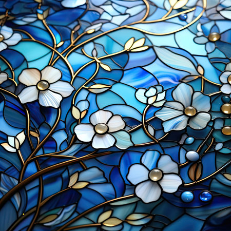Exotic North African-inspired Arabesque background in teal and navy blueの素材