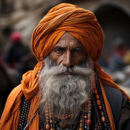 An old Indian manの素材